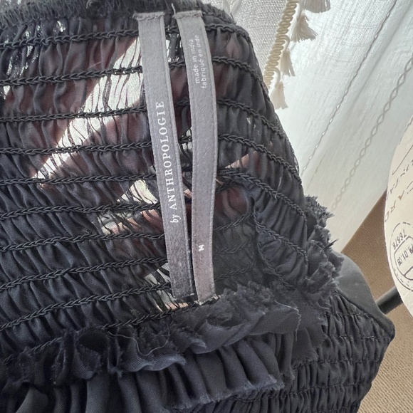 By Anthropologie short sleeve sheer tiered midi dress - Picture 5 of 5